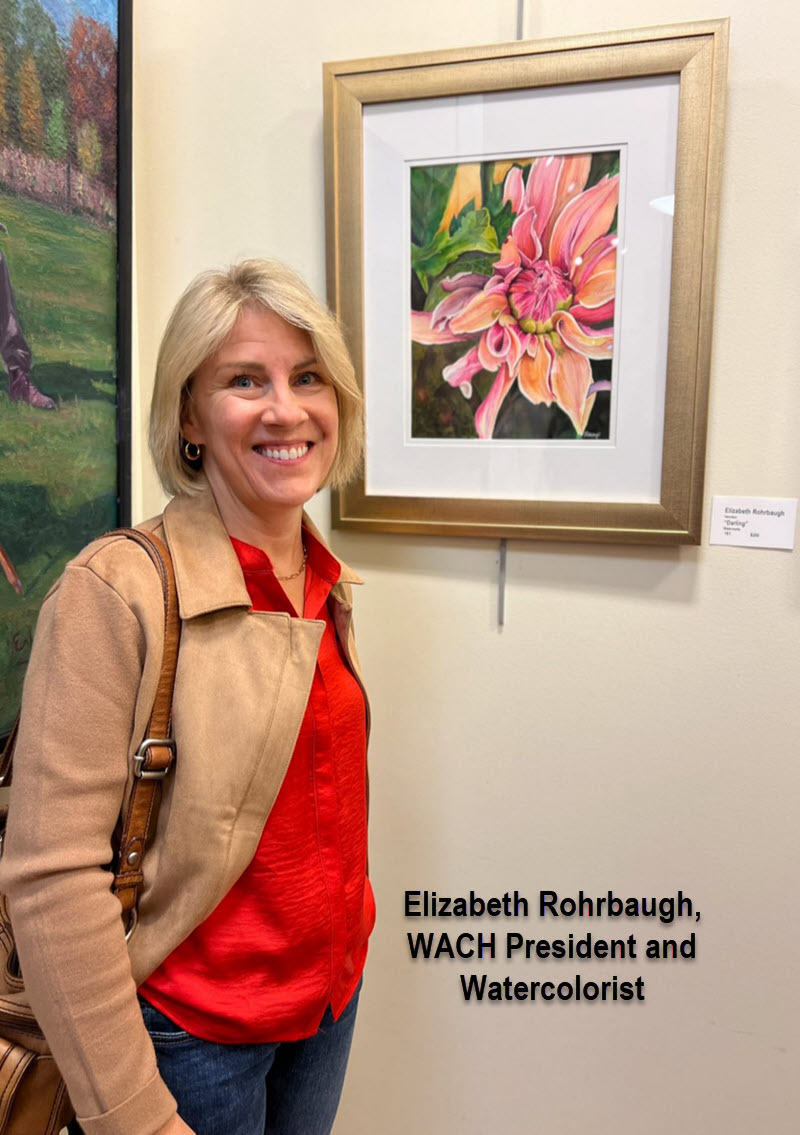 Liz Rohr Judging the art show for the Women's Art Club of Hamilton