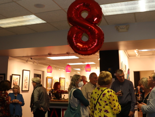 The Opening Reception for Crazy 8's Exhibit was well attended